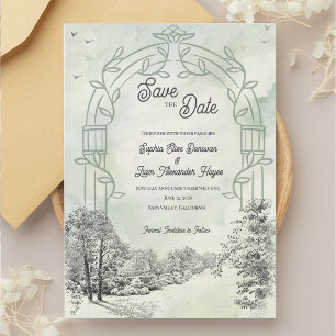Reserve A Data Arco de Jardim Verde Salvia Casamento