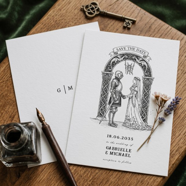 Reserve A Data Arco de Noiva Noivo Cavaleiro Gótico Medieval  (Criador carregado)