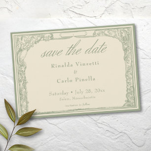 Reserve A Data Arco de Treliça Botânico Vintage Sage Ivory Casame