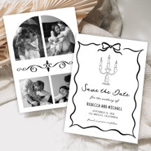 Arco Desenhado à Mão Preto e Branco Foto Casamento