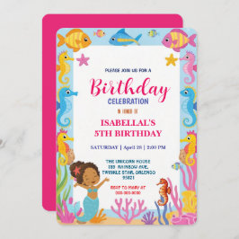 Reserve A Data Arco-Íris Giro Afro Mermaid no dia do aniversário