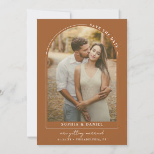 Reserve A Data Arco Moderno Boho com Foto Save The Date