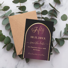 Reserve A Data Arco preto de ouro a 50 anos