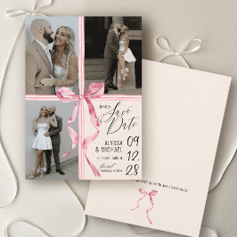 Reserve A Data Arco Rosa Moderno em Aquarela 3 Foto Casamento Mar