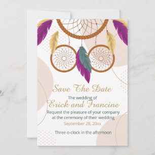 Reserve A Data Aro Native Inspirado Casamento Save the Date