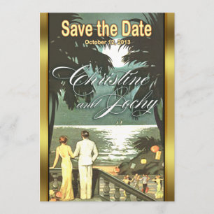 Reserve A Data Art Deco Vintage Beach Wedding
