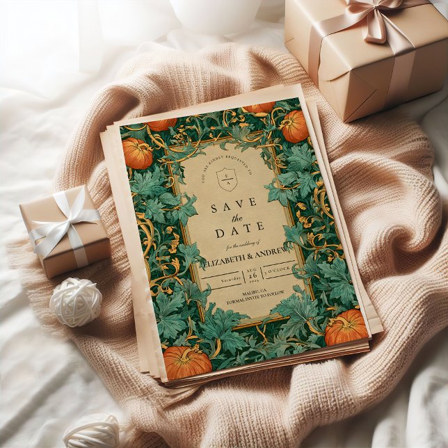 Reserve A Data Art Nouveau Pumpkin Wedding (Criador carregado)