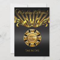 Art Nouveau Vegas Salve a Data | dourado preto