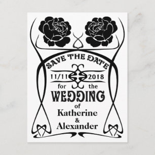 Reserve A Data Art Nouveau Velho Rosa Oeste Casamento Salve a Dat