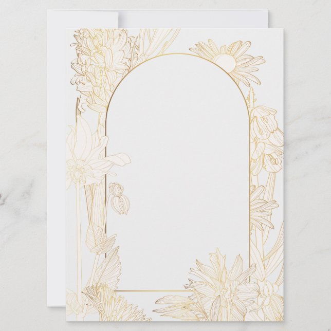 Reserve A Data Arte da linha das flores da primavera. (Frente)