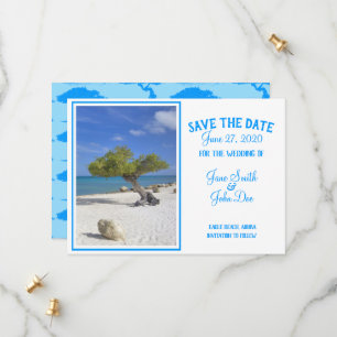 Reserve A Data Aruba Destino Casamento Árvore Divi Azul Salvar