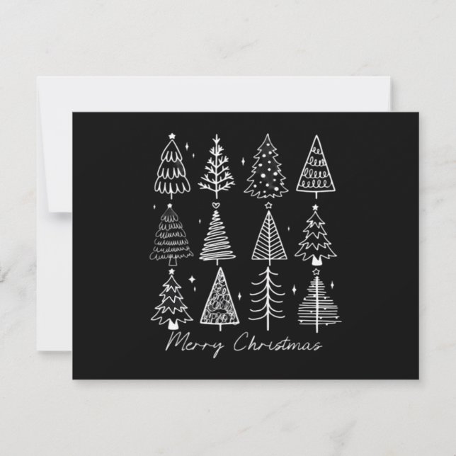 Reserve A Data Árvore de Natal Clássica Retro (Frente)