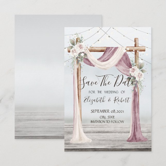 Reserve A Data As Luzes Da Cadeia De Barramento Da Praia Salvem A (Frente/Verso)