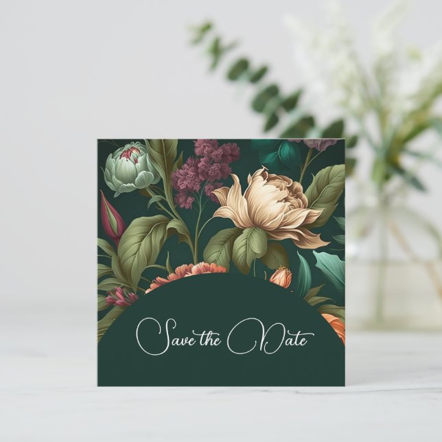 Reserve A Data As Pétalas Da Flor Salvem A Data (Em pé/Frente)