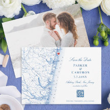 Asbury Park New Jersey Mapa Elegante do Marinho QR