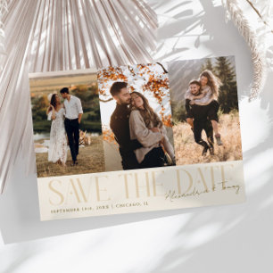Reserve A Data Assinatura de Casal Creme Multi Foto Moderna