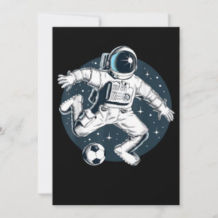 Reserve A Data Astronauta Jogando Futebol no Exterior