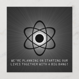 Reserve A Data Atômico Salvar a data Convidar, Cinza