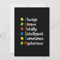 Autismo Sempre Único Totalmente Inteligente, Às Ve