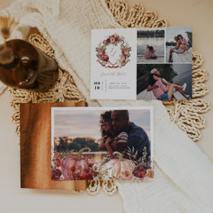 Reserve A Data Autumn Blooms Floral Crest Wedding 4 Foto