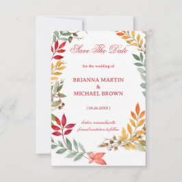 Reserve A Data Autumn Botanical Leaves Frame