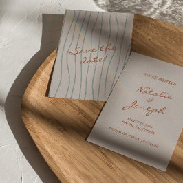 Reserve A Data Autumn Handwrite Terthy Retro Pinstripes Casamento