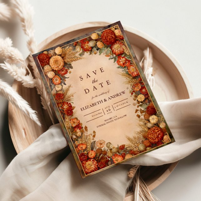 Reserve A Data Autumn Harvest Floral Wedding (Criador carregado)