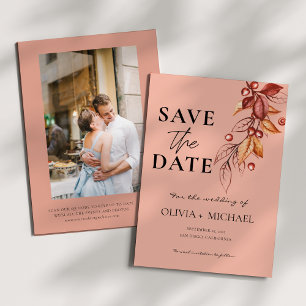 Reserve A Data Autumn Modern Watercolor Terracotta