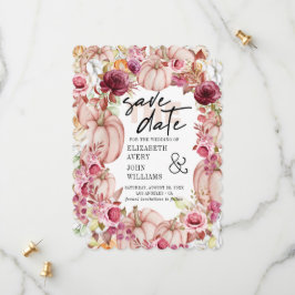 Reserve A Data Autumn Pink Burgundy Pumpkin Salvar Data