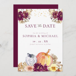 Reserve A Data Autumn Pumpkins Fall Florals Salvar a Data
