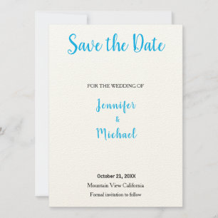 Reserve A Data Azul Azul do Céu Clássico Profissional de Casame