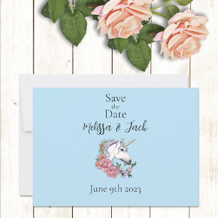 Reserve A Data Azul Cor-de-rosa branco Unicórnio