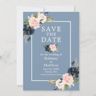 Reserve A Data Azul Dusty Pink Blush Floral Salvar Data