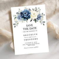 Azul Poeirento Champanhe Marfim Casamento Floral S