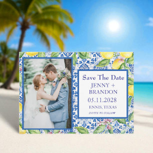 Reserve A Data Azulejos Portugueses Limões Casamento de Foto Bran