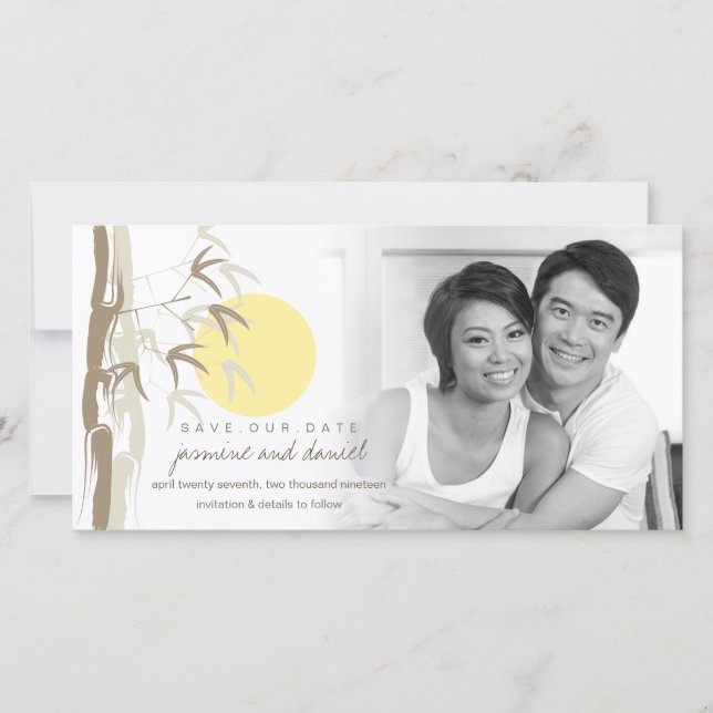 Reserve A Data Bambu Oriental Amarelo Nascer do Sol Zen Salvar a  (Frente)