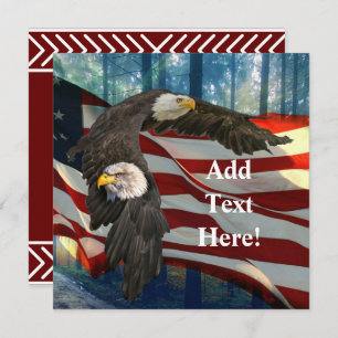 Reserve A Data Bandeira Americana Bald Eagle