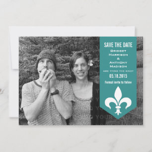 Reserve A Data Banner Aqua Chic Flourish Salvar Data Convidar