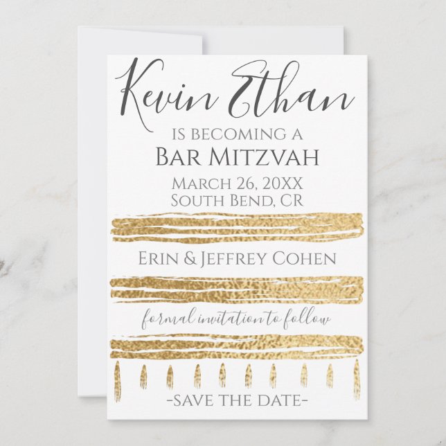 Reserve A Data Bar Mitzvah Bat Mitzvah Salvar a Data (Frente)