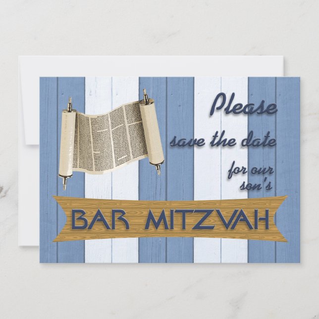 Reserve A Data Bar Mitzvah Salvar a Data (Frente)