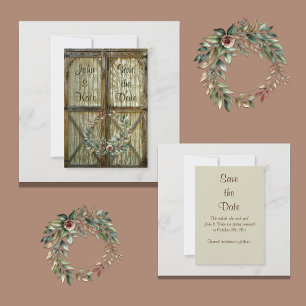 Reserve A Data Barn Door e Floral Western Weding Date