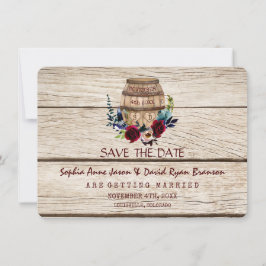 Reserve A Data Barril De Vinho Floral Burgundy Queda