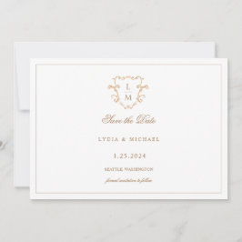 Reserve A Data Barroco Crest | Casamento Monograma