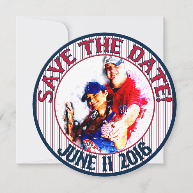 Reserve A Data Baseball Wedding Save-The-Date-HOWARD,Opção 3 (Frente)