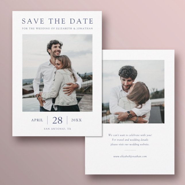 Reserve A Data Basta Casamento de Várias Fotografias de Texto Azu (Criador carregado)