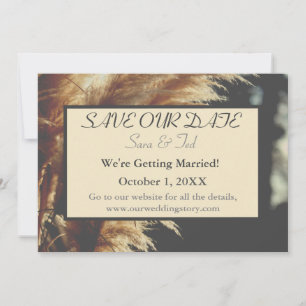 Reserve A Data Bastante Elegante Pampas Grama Nosso Casamento