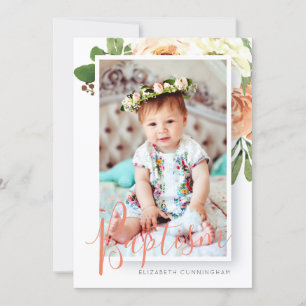 Reserve A Data Batismo Para Sua Foto Personalizada Floral De Aqua