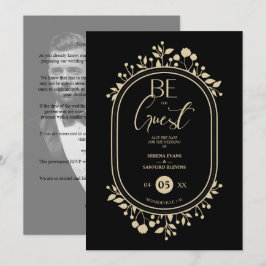 Reserve A Data Be our Guest Black Wedding Fancy Frame Branches