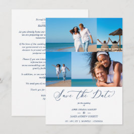 Reserve A Data Beach Collage 4 Photos Modern Couple Wedding