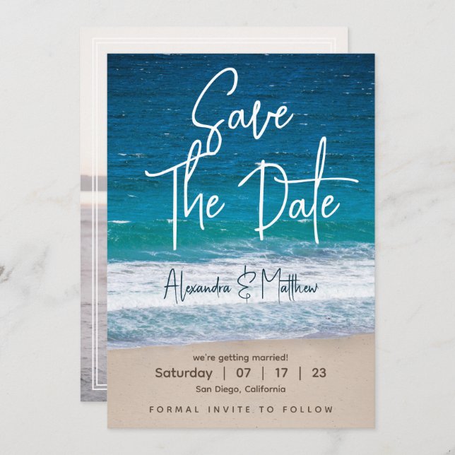 Reserve A Data Beach Wedding (Frente/Verso)